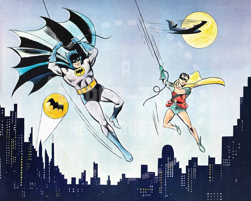 BATMAN - DAVCO BATMAN AND ROBIN POSTER 1966 - VINTAGE REPRINT