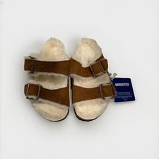 New w/o Box Birkenstock Sandals Arizona Mink Reg 33 US 2-2.5 Shearling Fur