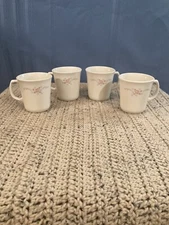 Set of 4- Vintage Corning Corelle English Breakfast Coffee Tea Cups.
