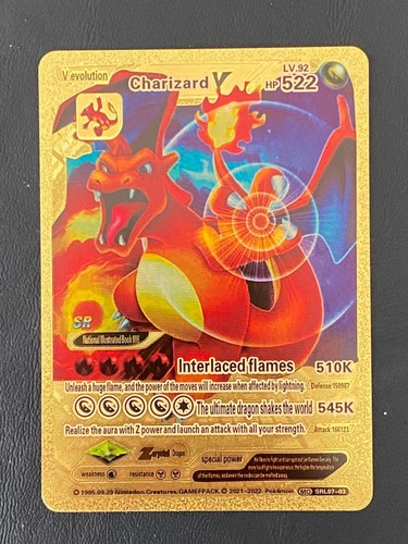 Pok mon Charizard V Lv 92 HP522 Gold Foil Card EBay