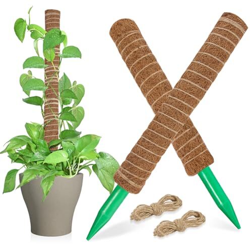 2 Pcs Moss Totem Pole Coco Coir Plants Support for Plants Support Extension - Picture 1 of 7