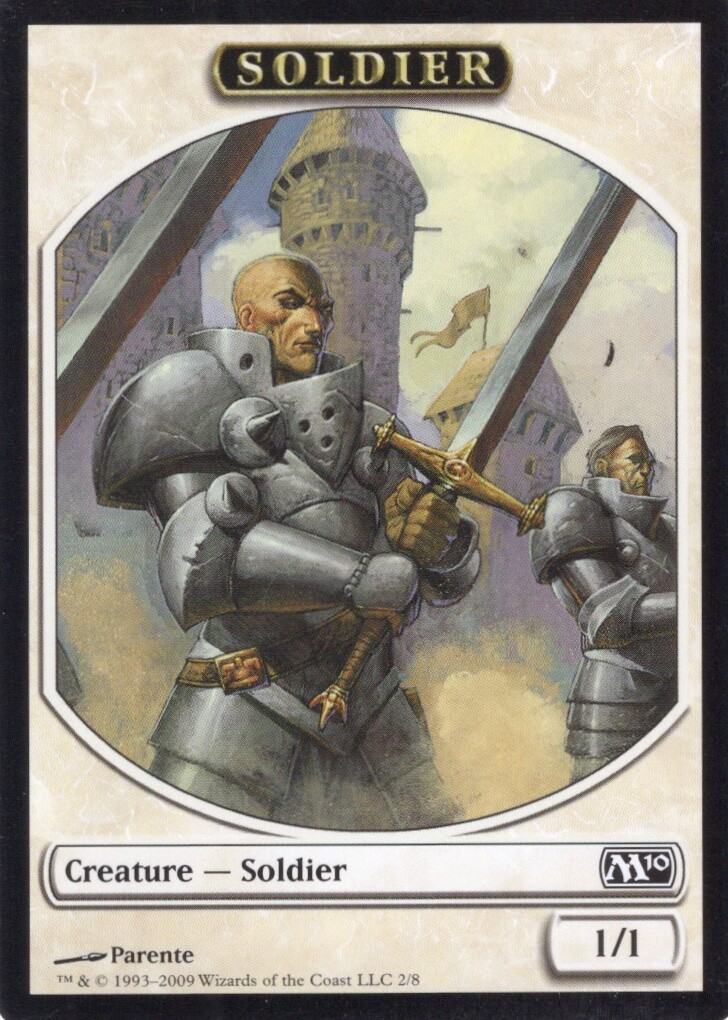 SOLDIER TOKEN 2/8 CORE SET 2010 M10 MTG MAGIC NM (yourdeckbuilder)