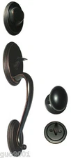 Oil Rubbed Bronze Front Door Dummy Handleset Door Oval Egg Style Shape Knob