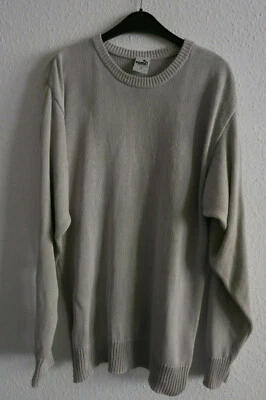 Vintage -90's- Puma - Strickpullover Damen Oversized Herren-Pullover Gr. L Grau - Bild 1 von 4