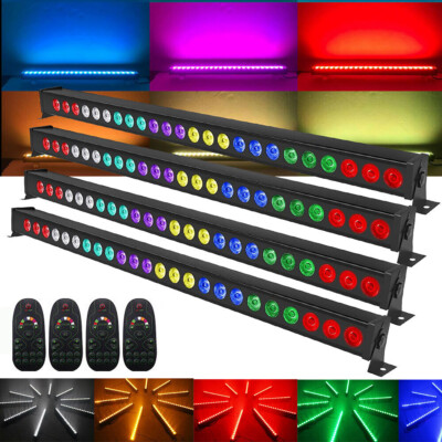 4x 24LED Wall Wash Partylicht DMX 96W LEDs RGB Bar Disco Lichteffekt Beleuchtung