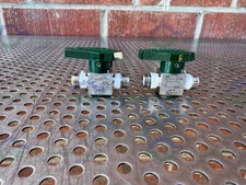 Lot of 2 - Swagelok SS-4P4T2 Stainless Steel Ball Valve w/ 1/4" MNPT Fitting