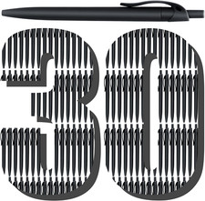 Pens Bulk 30 Pack Black Click Pens No Bleed Wholesale Retractable Ballpoint Pens
