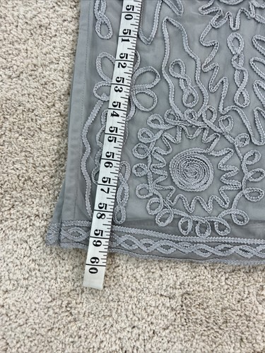 JS Collections Womans Dress 4 Column Gown Soutache Mesh Maxoe Gray NWT - Picture 9 of 19