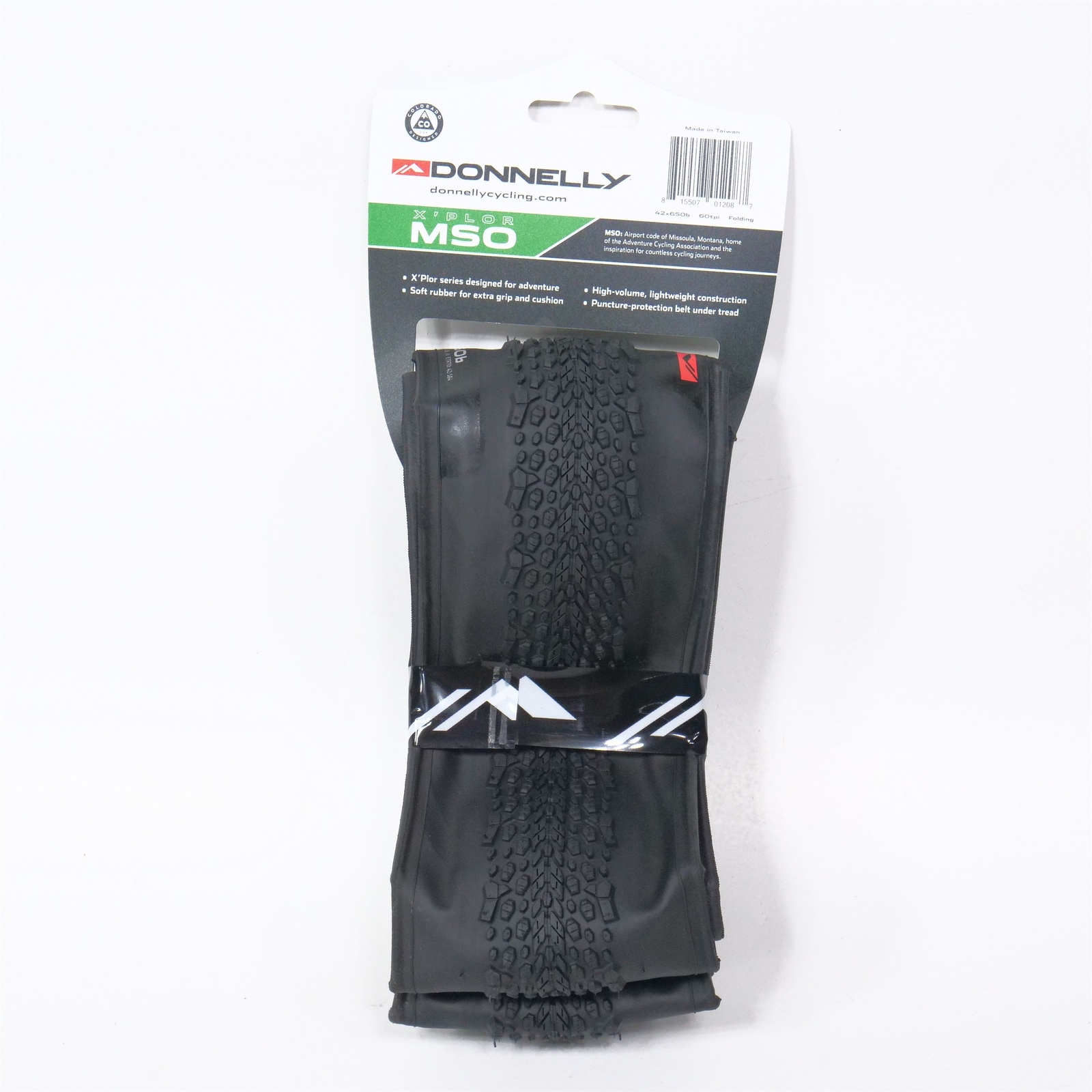 Donnelly X'PLOR MSO 650b X 42mm Clincher Black 60 TPI Gravel Folding Tire