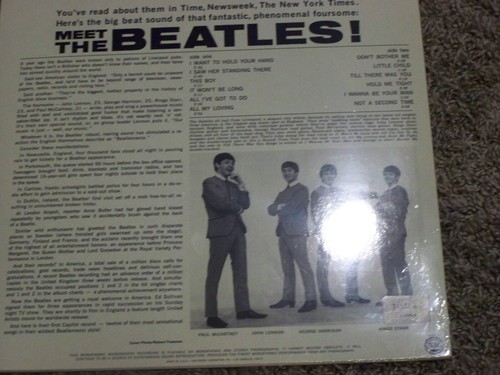 THE BEATLES "MEET THE BEATLES" 60th ANNIVERSARY OPAQUE BLUE VINYL LP - Picture 2 of 2