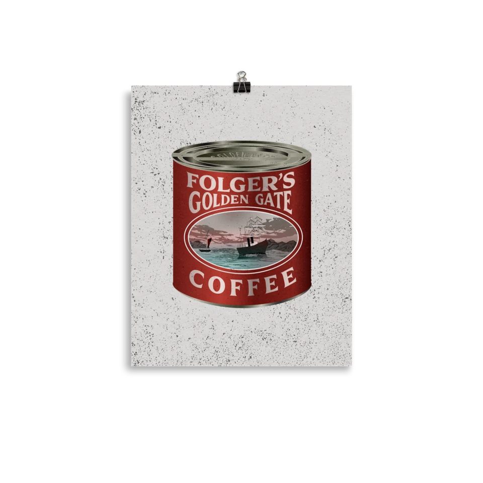 Vintage Coffee Poster - 1920s coffee can ad - Mid Century Modern wall art - Image 4 of 4