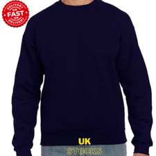 Mens Sweatshirt Heavy Blend Crew Neck Plain Jumper Pullover Casual Thick Quality