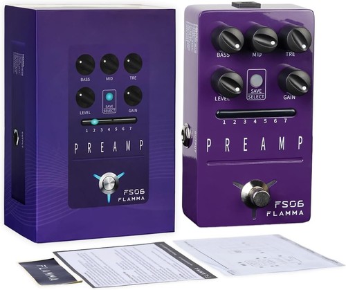 7 Preamp Guitar Effects Pedal - Built-in Cabinet Simulation & Lightweight Design - Picture 8 of 10
