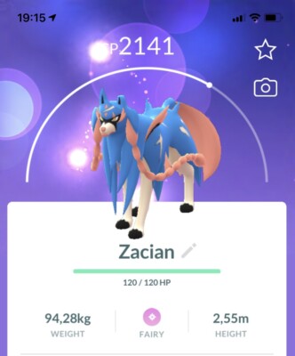 Zacian Pokemon Gen8 Go Same/30 Day Pokémon Galar Legendary Read
