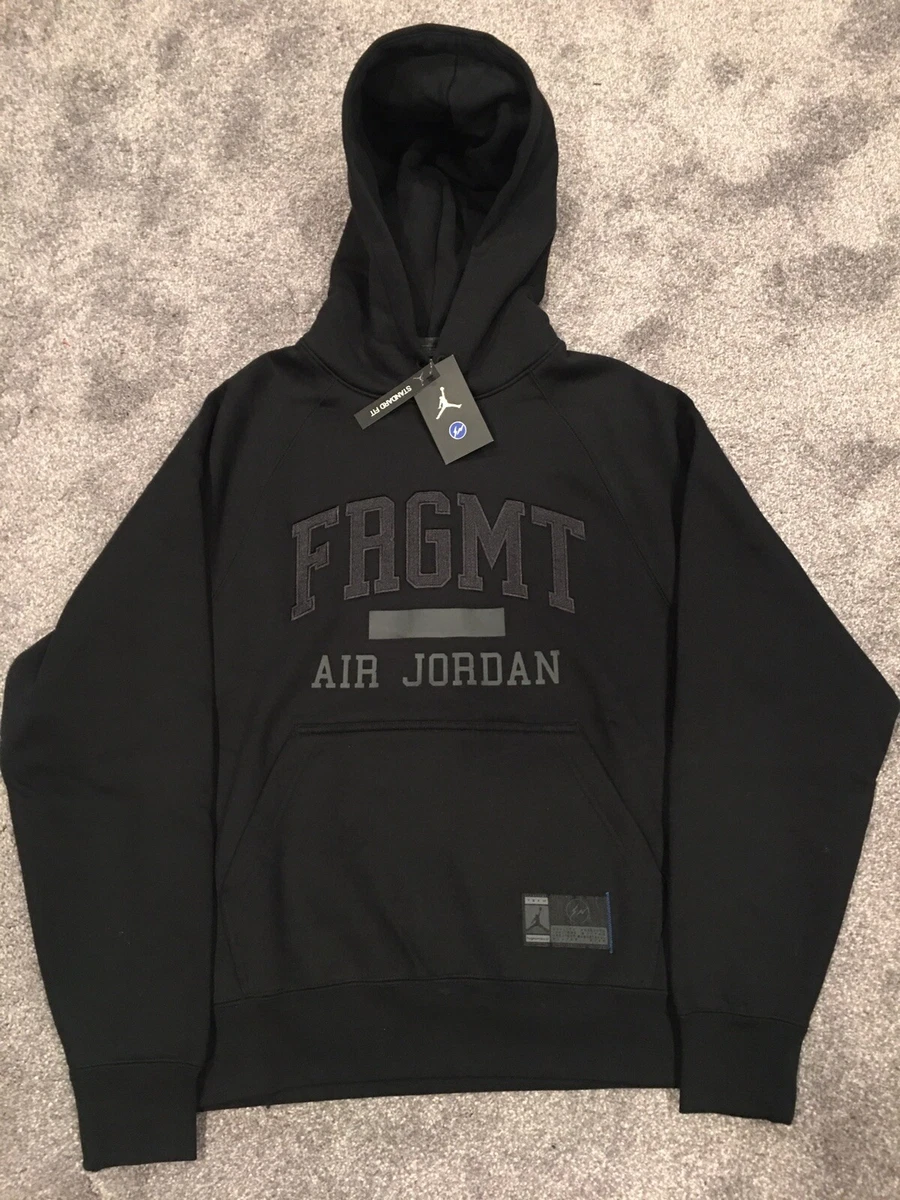 Nike Air Jordan x Fragment Pullover Hoodie Black Mens Sz Medium DA2983-010