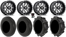 Fuel Nutz Black 14 Wheels 28 Dune Tires Textron Wildcat Xx