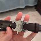 CELINE Unisex Brown Belt with Metal Buckle Accent Stylish Fashion Accessory — photo 2