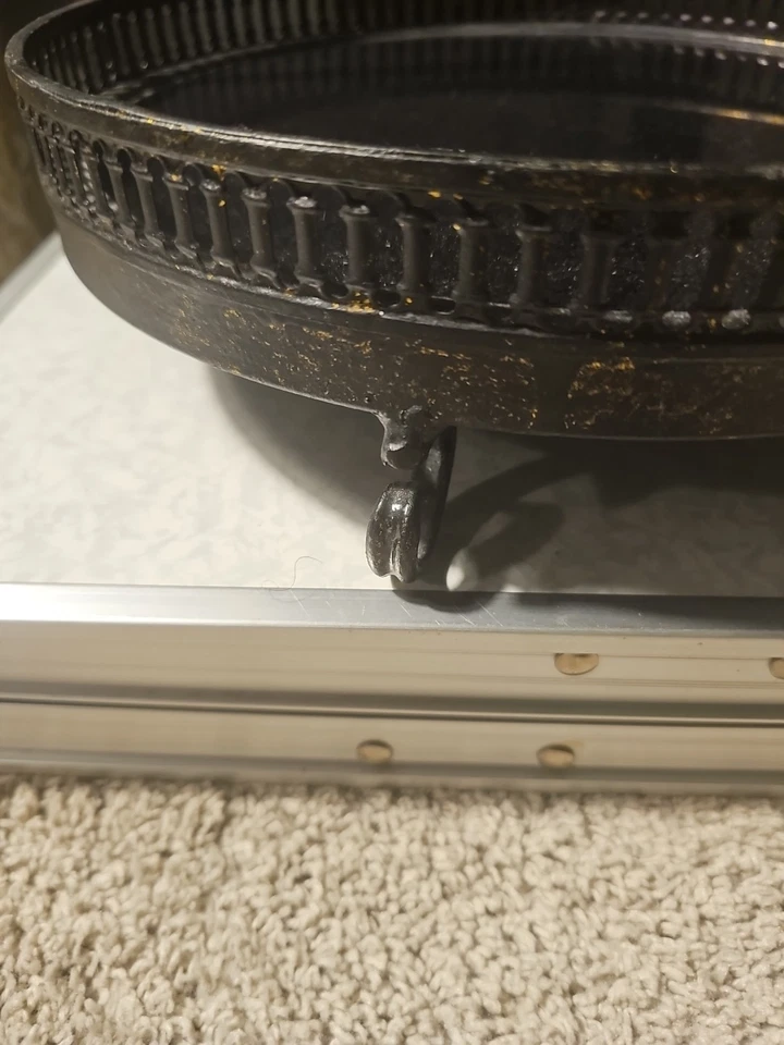 Metal And Black Stone Cake Stand - Image 4 of 4