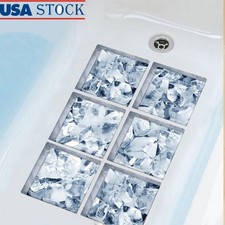 Non-Slip Bathtub Stickers 3D Ocean Design Waterproof Decals Safe Bathing New
