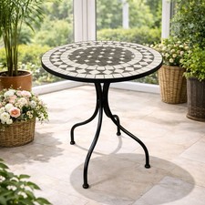 Mosaik Tisch Mosaiktisch Kreis Gartentisch Bistromöbel Bistrotisch 60x70cm