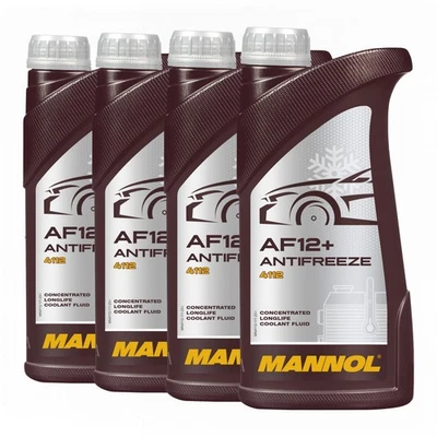 MANNOL Antigel AF12+ Longlife Concentré G12/G30 Rouge 4x1 L - Photo 1/4
