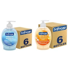 Softsoap Liquid Hand Soap, Fresh Breeze - Milk and Honey (7.5 Fl Oz, Pack of 6)