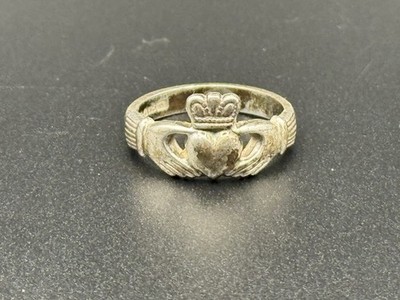 Dublin Hallmarked 925 Sterling Silver Irish Claddagh Friendship Love Ring Sz 7
