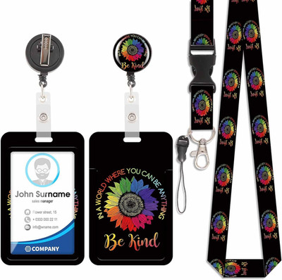 Namensschildhalter mit Kordel, Umhängeband mit Kartenhalter, Kartenhalter mit ei