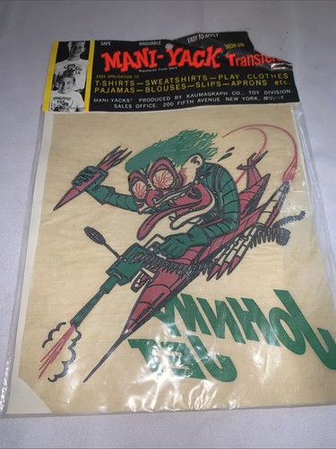 Ed Roth 1963 Mani-Yack Iron-On Transfer Johnny Jet NYC Vintage RARE | eBay