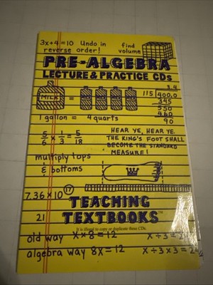Teaching Textbooks Pre-Algebra Lecture & Practice CDs 2005