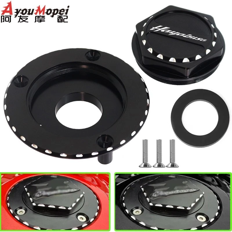 Tapa de cubierta de tanque de combustible grabado en 3D para SUZUKI HAYABUSA GSX1300R 2008-2020 Foto 2 de 4