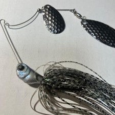 Evergreen D Zone Spinnerbait Double Blade Silver Black Metal Used