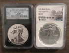 2013-W American Silver Eagle Reverse Proof PF69 ER & 2022 MS70-State Of Virginia