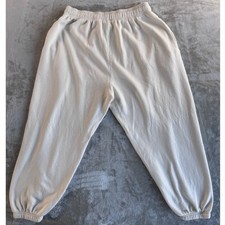 Victoria Secret PINK Sweatpants Womens L Cream Lounge Y2K Cozy Joggers