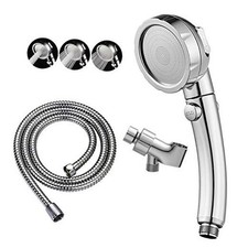 High Pressure Handheld Shower Head with ON/OFF Pause Switch, 3 Spray Chrome