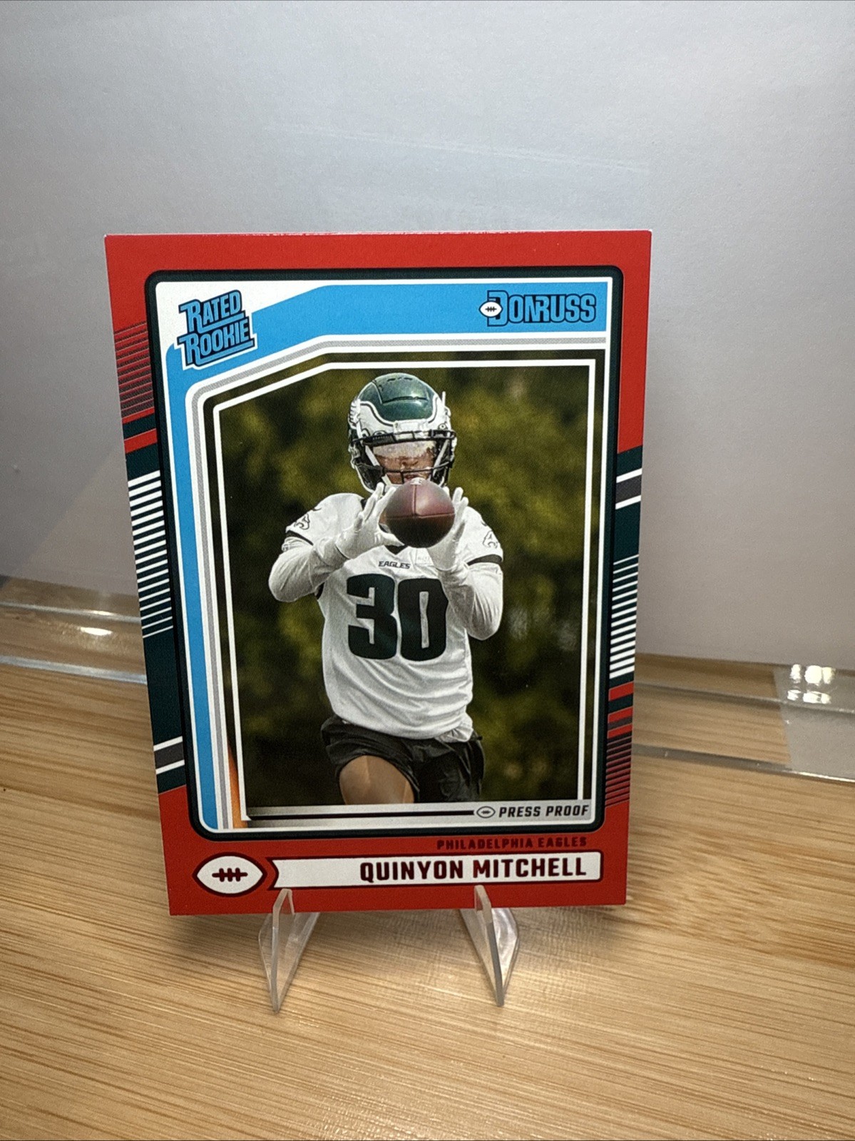 2024 Panini Donruss - Rated Rookie Quinyon Mitchell #361 Press Proof Red (RC)