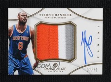 2012-13 Panini Immaculate Premium Signatures 37/75 Tyson Chandler Patch Auto n8q