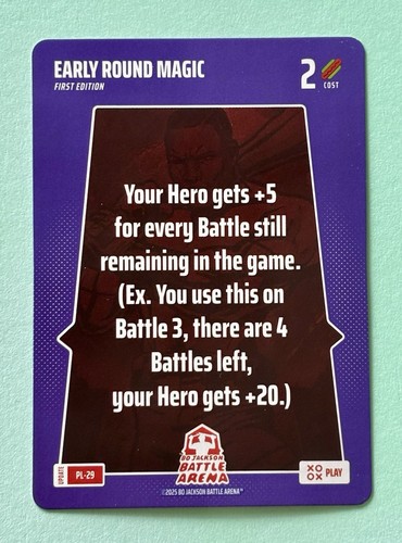 Bo Jackson Battle Arena Alpha Update ‘Early Round Magic’ Play Card #PL-29