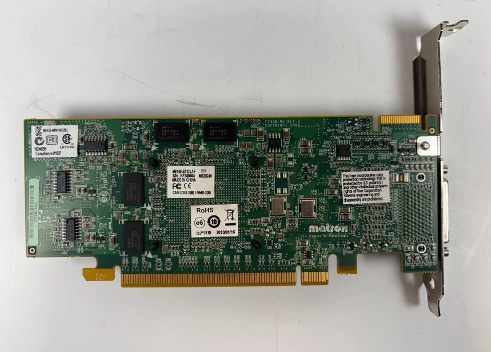 Matrox M9140 512 MB GDDR2 M9140-E512LAF PCI Express - Image 2 of 3