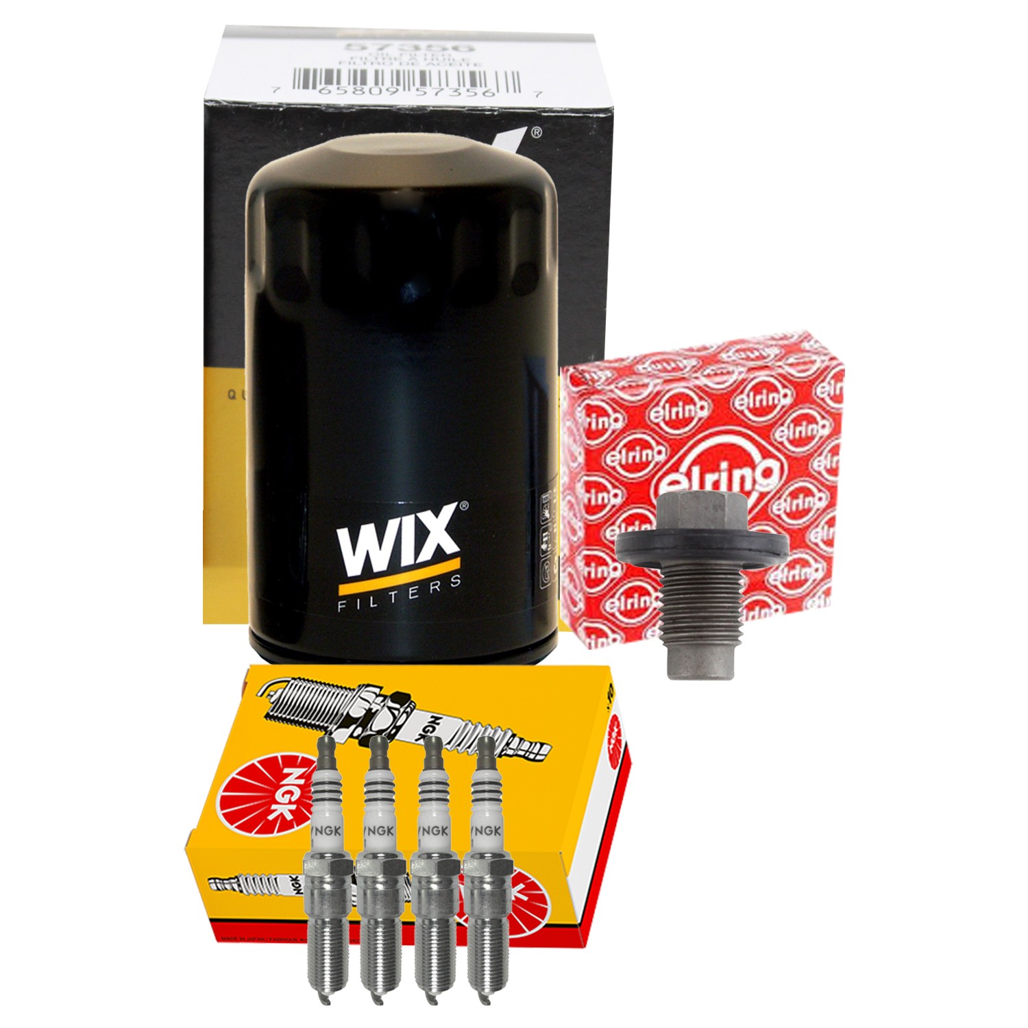 Wix Engine Oil Filter  NGK 4 Iridium IX Spark Plugs kit for PT Cruiser 2.4L L4
