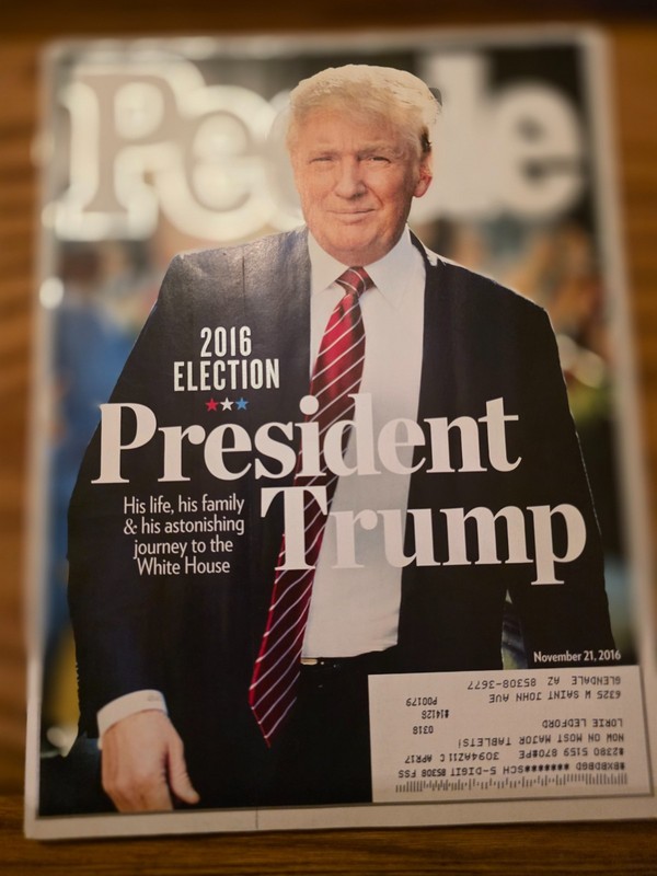 People Magazine Nov. 21,  2016 President Trump 2016 Election.
