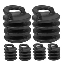 6Pcs Kayak Scupper Plug Kit Black Rubber Drain Plugs for Boat Waterproof Seal