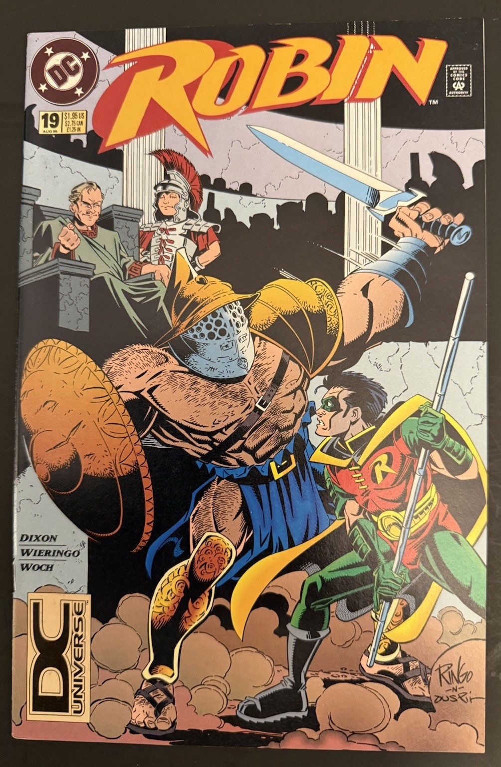 Robin 19 ~ Casi nuevo/casi nuevo+ 1994 DC Comics ~ Variante del logotipo del Universo DC ~ The General