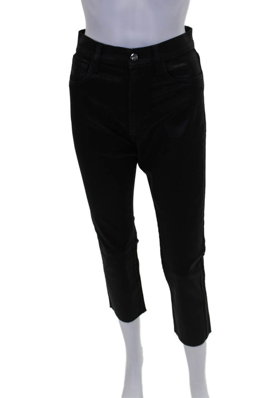 Joe's Collection Womens 5 Pocket High-Rise Cigarette Ankle Jeans Black Size 28
