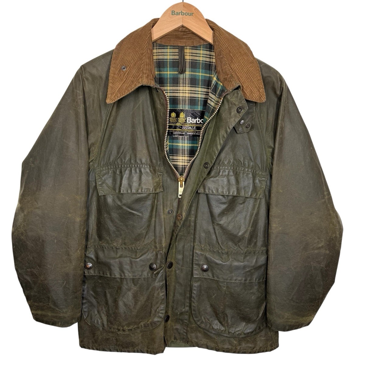 ジャケット・アウター Barbour Bedale Jacket A100 (C40 102CM) Barbour A100 Bedale Wax Jacket Sage Green C36 Small / XS Vintage