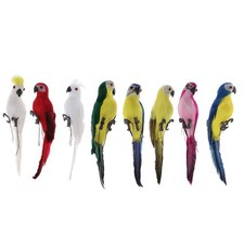 Artificial Parrot Foam Feathered Bird Garden Home Decor Taxidermy Bird