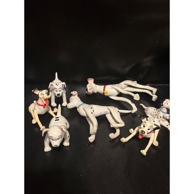 Vintage Disney 101 Dalmatians PVC Figure Lot 7pc Puppy Toy Set Collectible PVC