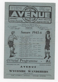 1945/46 Isthmian League WALTHAMSTOW AVENUE v. WYCOMBE WANDERERS