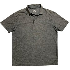 Under Armour Mens Gray Heather HeatGear Loose Fit Performance Polo Shirt