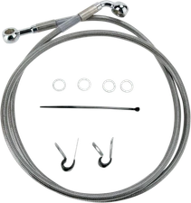 Drag Specialties Extended Stainless Steel Front Brake Line Kit 1741-2647